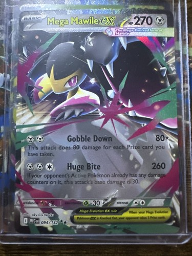 Mega Mawile Ex 94/132 Mega Evolution, Double Rare Holo, Pokemon TCG, NM