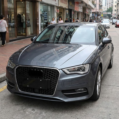 Wabengrill für Audi A3 S3 8V 13-16 Kühlergrill Chrome Rand Frontgrill RS-Design