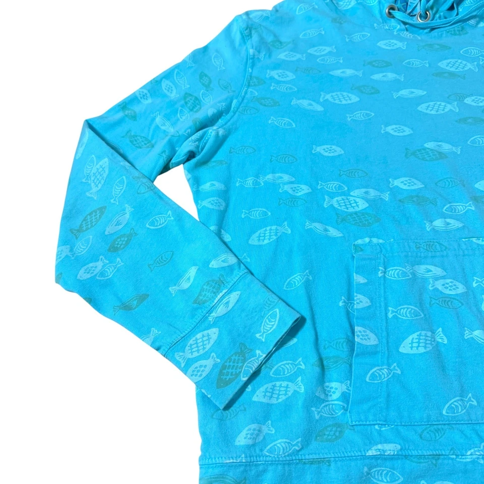 Sudadera con capucha ligera de algodón con estampado de peces Fresh Produce para mujer talla L Foto 4 de 4
