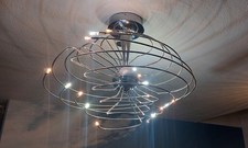 Designer Deckenlampe modern , 20-flammig, Chrom