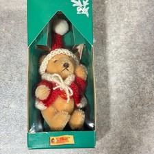 Steiff Bear Plush Toy 1996 Limited Edition Christmas Ornament near mint