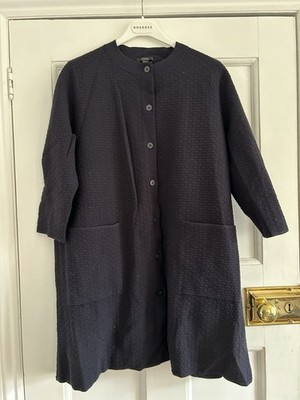 Lange Strickjacke/Jacke Cos dunkelblau strukturiert