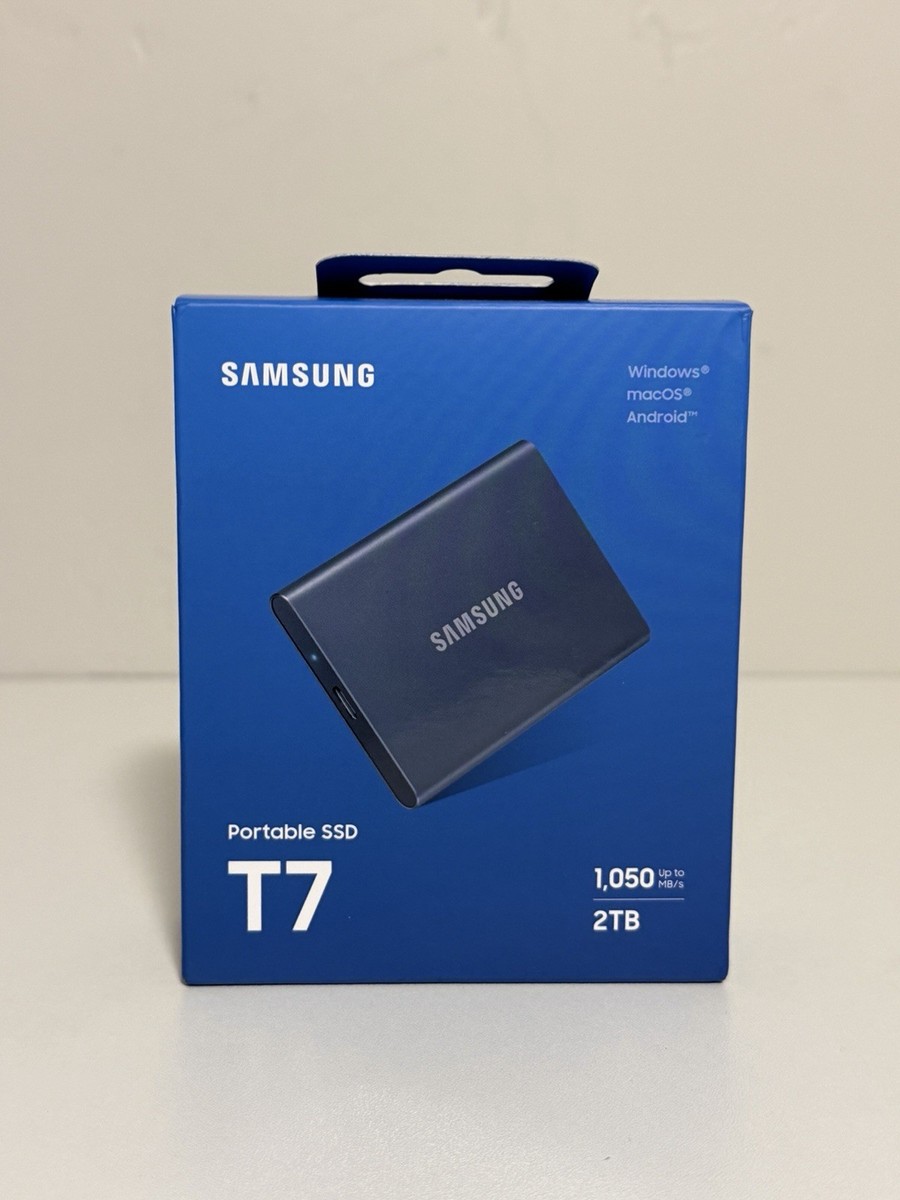 SAMSUNG T7 外付けSSD 2TB（中古・美品） Samsung T7 2TB USB 3.2 Portable Solid State Drive - Titan Grey for