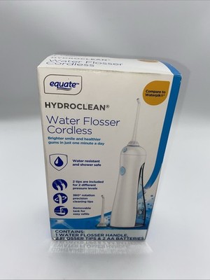 Equate HydroClean Cordless Water Flosser With Removable Tank & Heads New