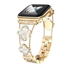 For Apple Watch Series 11 10 9 8 7 6 5 4Ultra SE Diamond Clover Bracelet Strap