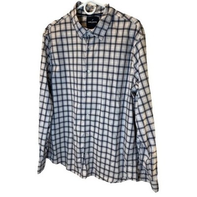 Daniel Hechter Paris Mens XL Check Button Up Shirt European Business Casual