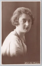 Woman Portrait Real Photo Postcard RPPC