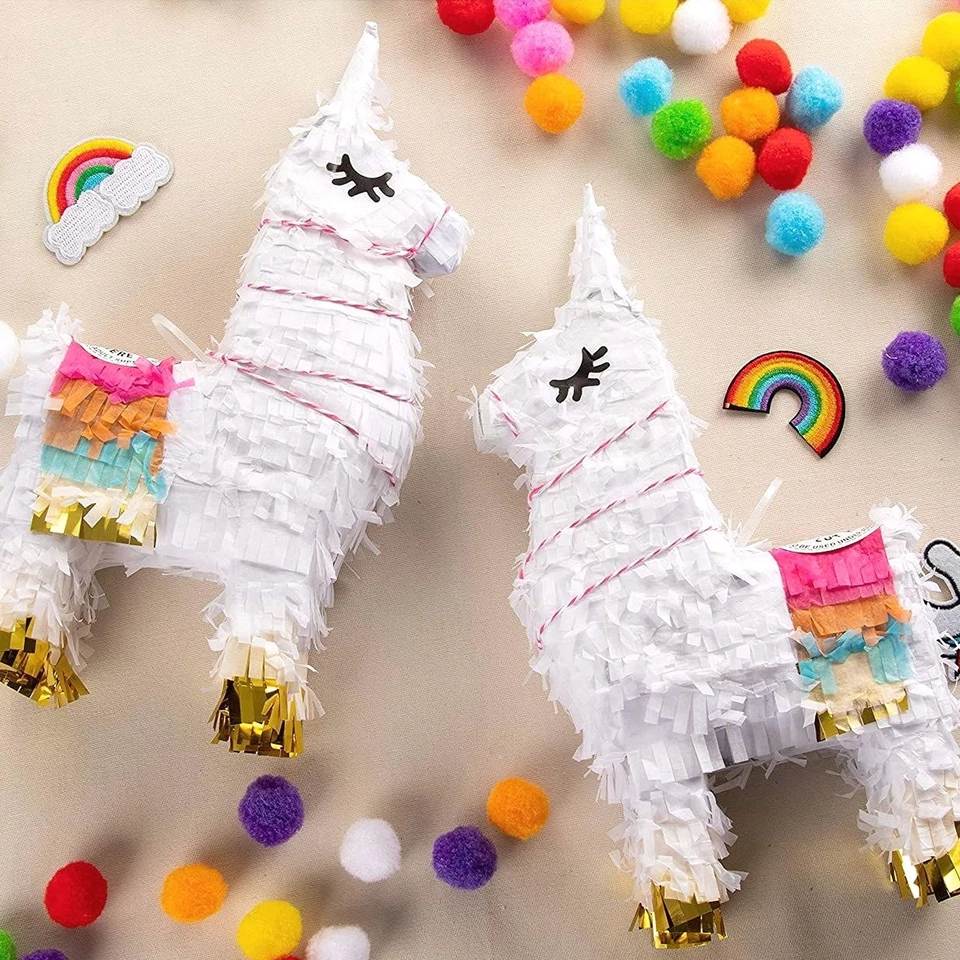 3 Pack Mini Llama Pinatas for Birthday Party, Cinco de Mayo Fiesta, 5x2x10 In - Image 3 of 4