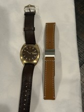 Vintage Men's Watch Seiko 1974 Automatic 7006 8059 Day Date Gold Tone