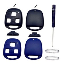 Cutting NOT Required Key Fob Shell Replacement for Lexus RX350 Black Blue