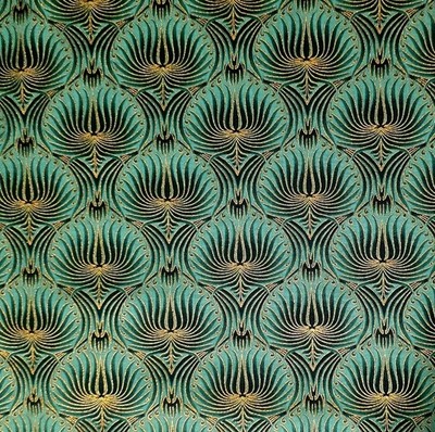 Timeless Treasures - Green Feather Wallpaper Quilting And Crafting Fabric 
