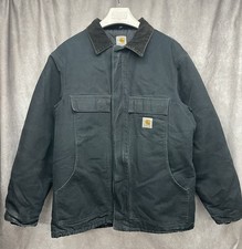 VTG CARHARTT C03 BLK ARCTIC TRADITIONAL COAT MADE IN USA LARGE TALL UNION TAG