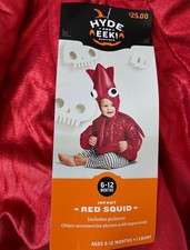 HYDR AND EEK Infant Red Squid 6 - 12 Months Costume New With Tags