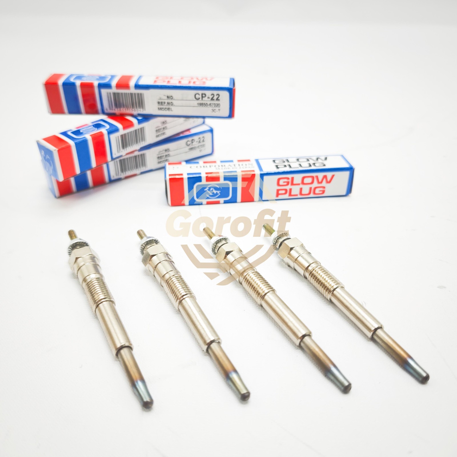 NEW 4x Glow Plug HKT CP-22 For Toyota 1KZ-TE 1CT 1KZ-T 19850-67030