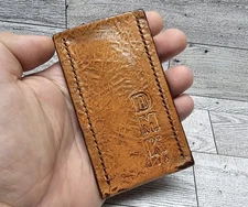 Leather EDC pocket knife slip pouch case sheath fits 4.5 inch folding knives