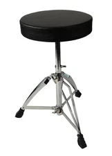 Zenison Drum Throne Seat Chrome Double Braced Height Adjustable Round Swivel