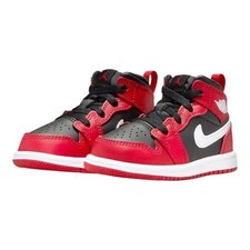 Air Jordan 1 Mid Toddler 'Bred' Black Red Sneakers Size 8C — listing 2