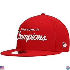 New Era Men's NFL Super Bowl LV Champions Retro Script 9FIFTY Snapback Hat