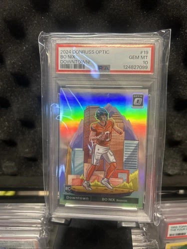 2024 Donruss Optic Bo Nix Downtown Rookie PSA 10