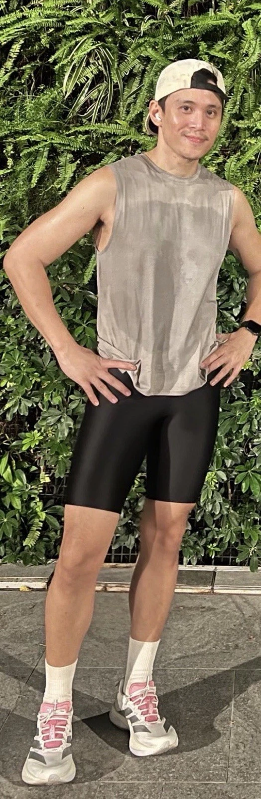 Mens Thin Shiny Spandex Compression Shorts Lycra Half Tights Black Small