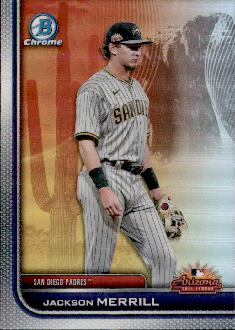 Jackson Merrill #AFLS-6 2023 Bowman Chrome Baseball 2022 AFL Fall Stars Autographs