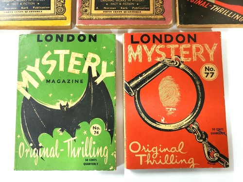 5 Vtg London Mystery Magazine # 34, 45, 73, 74, 77 Quarterly Publication 1957-68 - Imagen 7 de 11