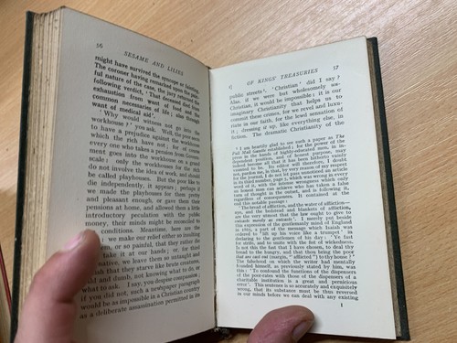 1920 JOHN RUSKIN "SESAME AND LILIES" SMALL ANTIQUE HARDBACK BOOK (P3) - Picture 12 of 14