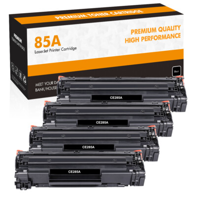4x Toner Compatible for HP 85A CE285A LaserJet P1102 P1102w M1212nf m1217nfw MFP