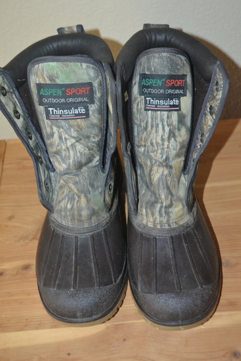 Aspen Sport Camouflage Duck Boots Insulated with Thinsulate Warmth & Dry Aspen Sport Outdoor Camo size 9 Duck Boot Thinsulate Rubber  main image 4
