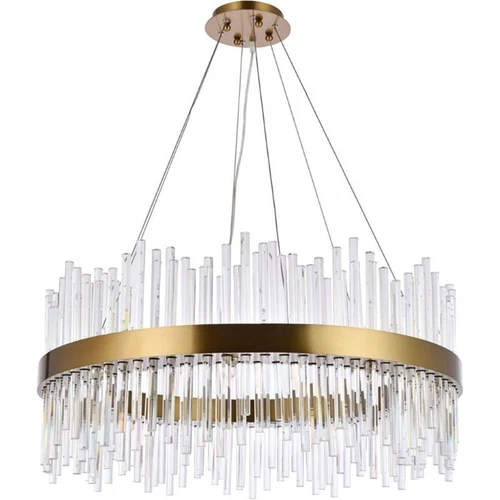 Elegant Lighting Dallas 18-Light Crystal & Metal Chandelier in Gold - Picture 3 of 9