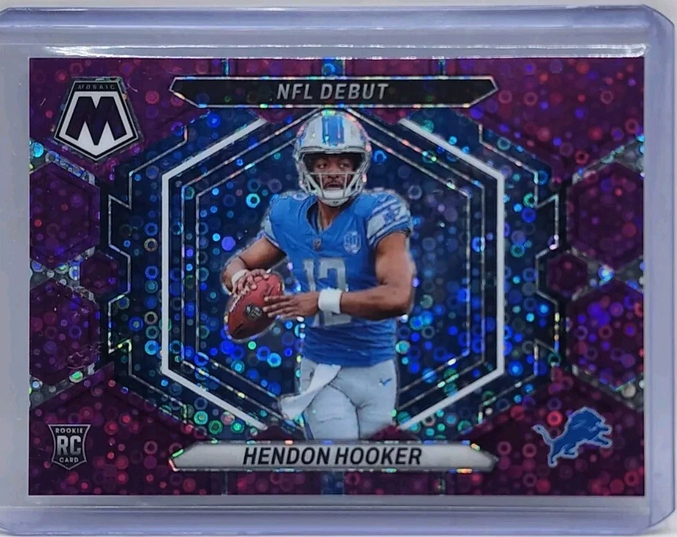 Hendon Hooker 2023 Mosaic NFL Debut 🔥 Purple No Huddle Prizm 45 /50
