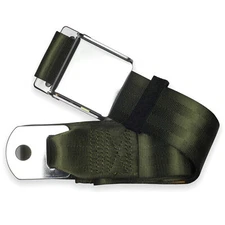 RetroBelt Classic Green Aviation Lap Belt 60" No Hardware Safety Seatbelt