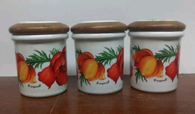 3 Jar Pot Spigarelli Collezione Frutti DiBosco Salt Season Orange Poppies Italy