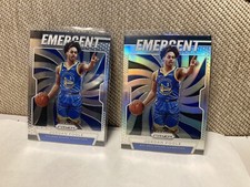 Jordan Poole Prizm Silver Rookie Emergent!!🔥🔥and Base Prizm Emergent
