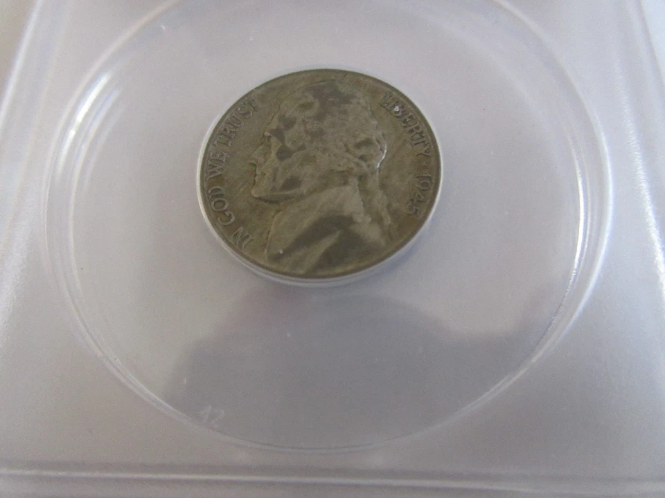 1945-P , Jefferson Nickel , EF 40 , Anacs - Image 3 of 4