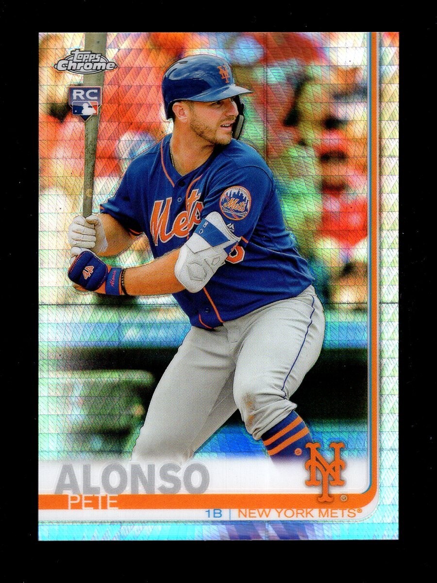 2019 TOPPS CHROME PRISM REFRACTOR #204 PETE ALONSO RC METS
