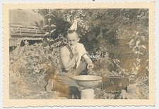 Foto Rum&auml;nien Wehrmacht Soldat beim rasieren /Kfz 2.WK (B38)