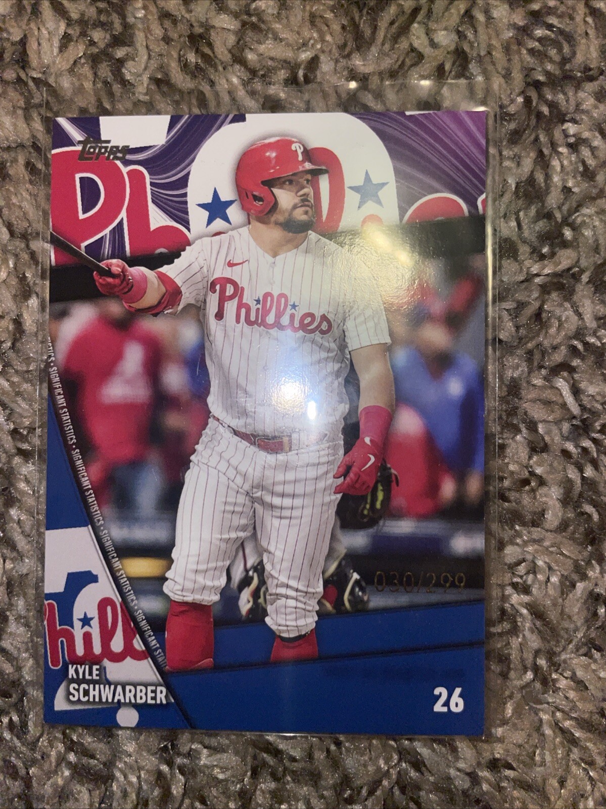 Kyle Schwarber 2024 Topps Series 2 Significant Statistics Stats Black kyle-schwarber-2024-topps-series-2-significant-statistics-stats-black