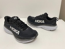 Hoka One One Bondi 8 black White 1123202 BWHT Mens SZ 9D 9 running sneakers