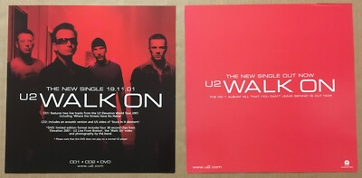 #ad #ad U2 Rare 2001 Double Sided EUROPEAN PROMO POSTER FLAT on POSTER PAPER of Walk CD $39.99