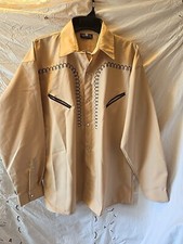 Camisas D' Leon Men's Western Charro Long Sleeve Shirt w/ Pearl Snaps Size 42 XL