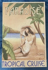 Faux Book Box Decorative Paradise Tropical Cruise  Secret Stash Storage