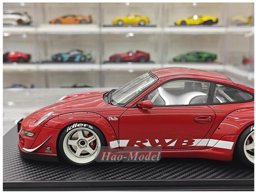 IG 1/18 Porsche 997 RWB JDM Resin Diecast Model Car Toys Collection Gifts Red - Picture 7 of 19