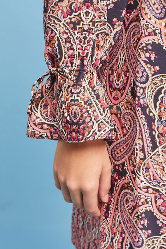 NEW Anthropologie Milou Babydoll Peasant Dress by Maeve Size L (Orig. $138) - Picture 3 of 4