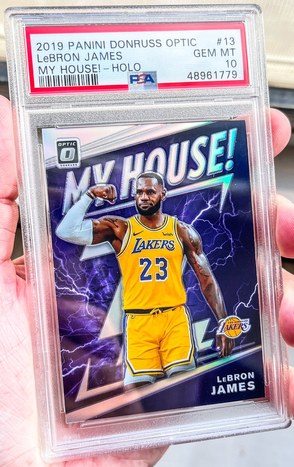 2019-20 Donruss Optic #13 LEBRON JAMES My House!HOLO Prizm PSA 10! Tough💪🏻💎📈