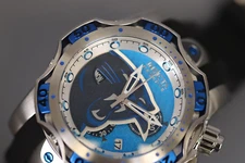 INVICTA NFL Men 52.5mm Stainless Steel + Aluminum Black + Blue + Steel Blue
