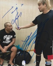 Tomohiro Ishii & Yoshi-Hashi Signed 8x10 Photo BAS COA New Japan Pro Wrestling 1