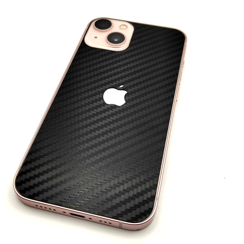 Black Carbon fiber skin wrap iPhone 13 protector vinyl texture pattern PVC
