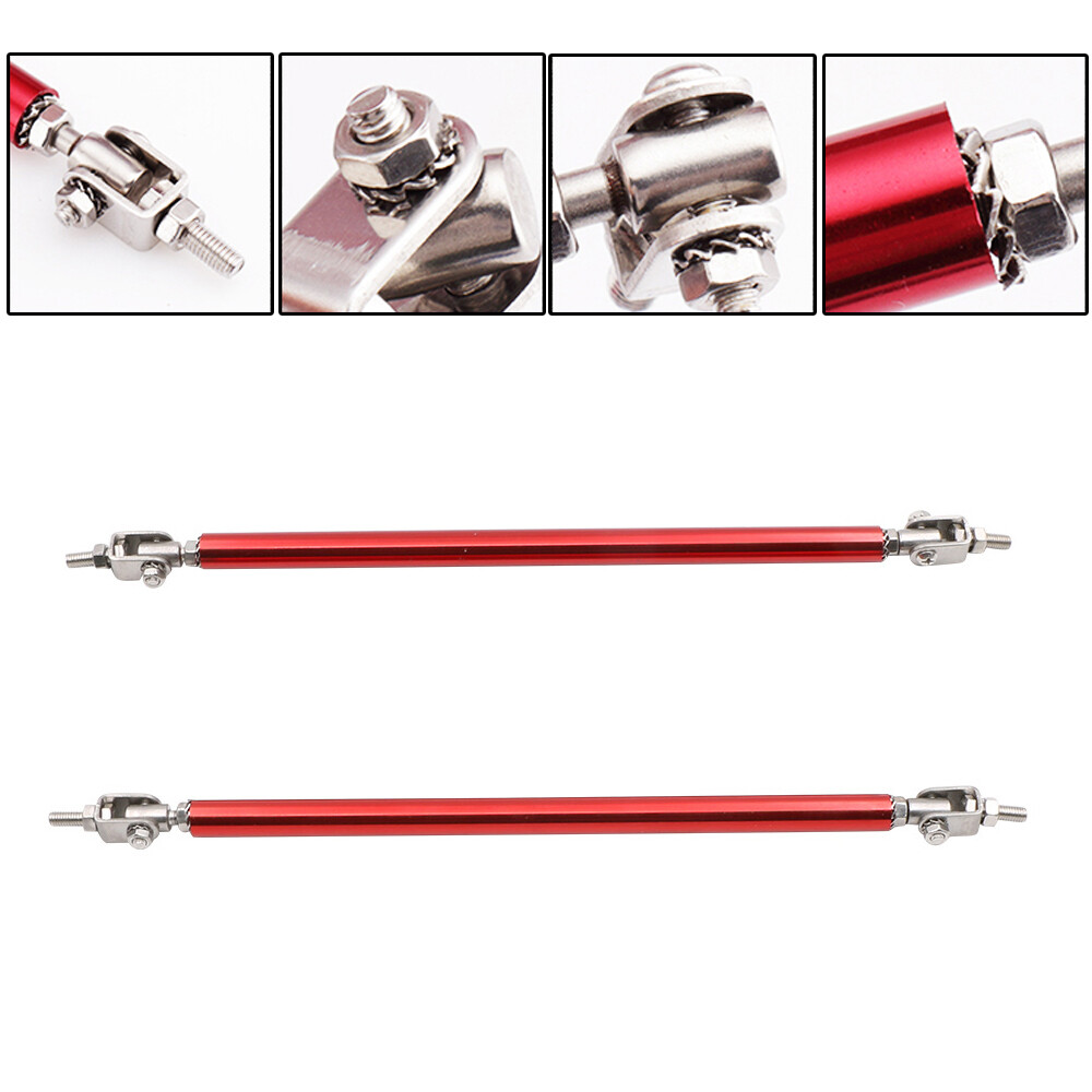 1pair 100mm 3.94" Splitter Support Rods Adjustable Front Rear Bumper Lip Splitter Strut Rod Tie Support Bars Gold Tone