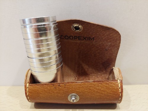 Vintage Set metal cups Coopexim 12 pieces + leather case. Europe Original. NS - Picture 11 of 12
